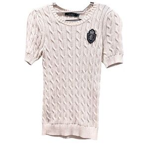 Ralph Lauren Off-White Cable Knit Top